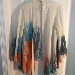 Silk Anthropologie Leifsdottir Coastal Duster